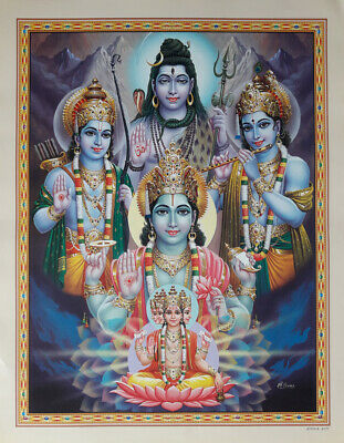 Lord-Shiva-Shankar-Brahma-Vishnu-Rama-Krishna-14x19 | Table for Change