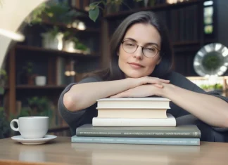 Introverts and Spirituality Thoughtful introverted woman in cozy knit sweater relaxing in sunlit study with books
