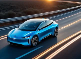 Best Technologies That Will Help You Prevent Car Accidents Modern electric vehicle on highway with active safety radar scanning the road