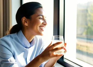 12 Little Hacks To Turn A Bad Day Into A Better One Cheerful person smiling by sunlit window enjoying a mindful refreshing moment