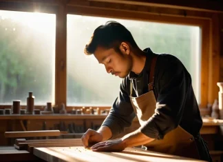 Consistency Beats Talent, Luck, Good Intentions, and Even Quality Dedicated craftsperson working meticulously in workshop during quiet dawn
