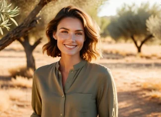 Stop Apologising for Who You are Authentic person standing peacefully in sunlit olive grove feeling grounded and self-accepting