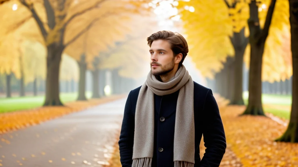 Fake Friends Alert! Thoughtful individual walking along autumn tree-lined avenue embracing self-worth and healthy boundaries