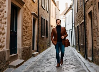Exploring by Yourself Solo traveler exploring picturesque historic stone alleyway with camera
