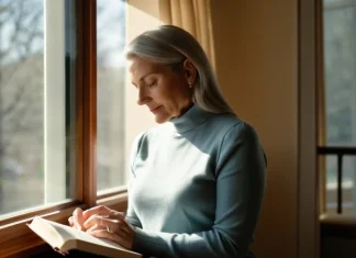 Growing up like a matured ones Young adult reading thoughtfully by sunlit window embracing personal growth