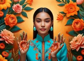 Woman Transforms Her Birthmark Into Beautiful Art Artistic creative portrait celebrating natural beauty and self-expression