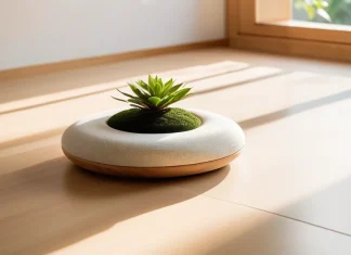 Two Tricks for Would-Be Meditators Simple meditation cushion on bamboo mat by bonsai in bright quiet room