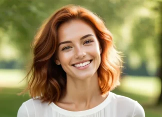 The only Dandruff Cure You’ll Ever Need Person with healthy radiant hair smiling softly in outdoor natural light