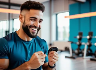 10 Steps To Help You Avoid Losing The Thrill On Gym Workout Motivated person checking fitness watch in bright modern gym ready for workout