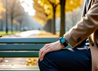 How Much Exercise Is Enough? Person checking daily activity goals on smartwatch in sunny park