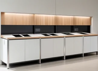 How to Recycle: A Quick Guide to Recycling Symbols Neat modern recycling station with clearly labeled sorting bins in bright room