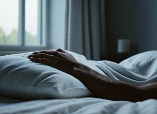 7 Deficiencies That Make It Hard to Fall Asleep Person sleeping soundly in calm peaceful bedroom with linen bedding