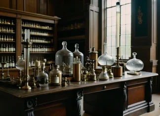 People Are Keeping Parasitic Leeches as Pets, And Letting Them Drink Their Blood Vintage apothecary glass jars in historical medical laboratory setting