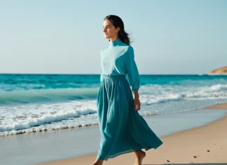 Living Near Water Is Linked To Lower Stress Levels According To Study Person strolling calmly along peaceful ocean shore at low tide