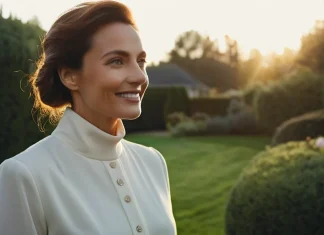 Positive Affirmations From The Baby Boomers Era That May Change Your Life Mature person smiling peacefully in morning garden with gratitude