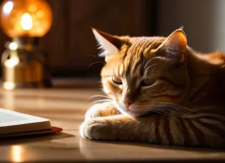 Are Animals Capable of Astral Projection? Cat resting peacefully under gentle ambient cosmic starry light