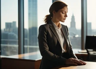 10 Things to Do When You’re Overwhelmed Professional stepping away from desk to breathe mindfully by sunlit window