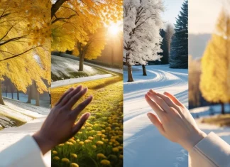 4 Ways Seasonal Changes Can Affect Your Mood Landscape transition illustrating the four seasons in harmony