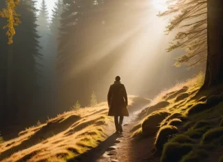 Soul Guidance: How to Let Your Soul Lead Your Way into Life Person walking on sunlit forest path feeling guided by inner light