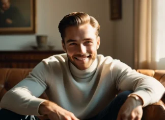 Men View Their Exes More Favorably Than Women Man looking at vintage photo with reflective nostalgic expression
