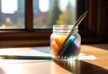 How to Start a Gratitude Jar (and Why the Science Says It Works) Glass jar filled with colorful folded gratitude notes on sunlit wooden desk