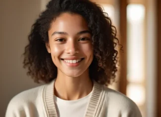 15 Quotes About Self-Image for the Days You Don’t Feel Beautiful Smiling person looking into morning mirror with genuine self-acceptance