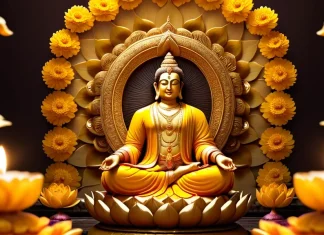 What Would Life Be Like Without Money? – A Hindu Perspective Traditional scene of Lord Kubera surrounded by lotus blossoms and divine radiance