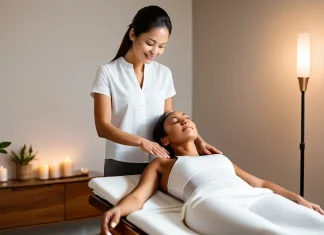 What is Access Bars? A Modern Approach to Emotional and Mental De-Stressing Practitioner gently touching acupressure points on head in relaxing wellness suite