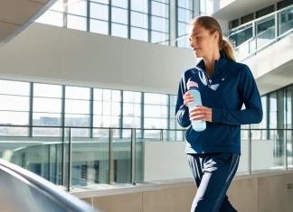 How to Get in Shape Without the Gym: The Science of NEAT Active person incorporating everyday movement on sunlit stairs for NEAT fitness